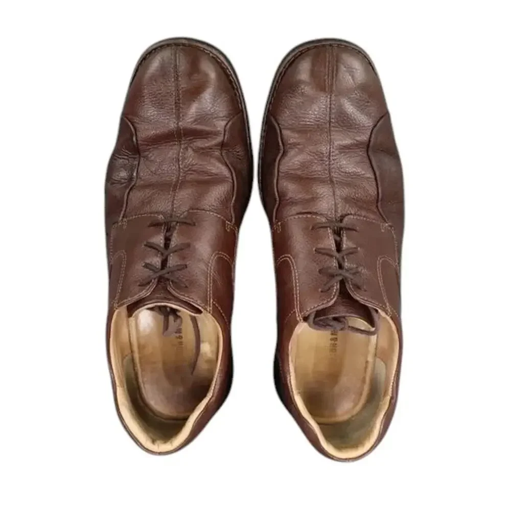 Johnston & Murphy Shoes Mens 10 Oxford Derby Casual Dress Leather Comfort Brown